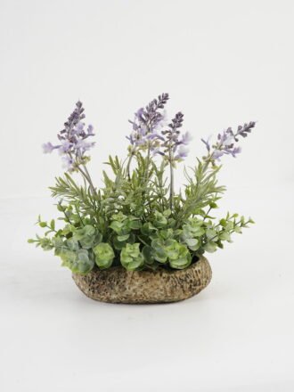 Artificial Flower 18*18*30cm Lavender in cement pot GS-03323081 Potted Flowers&Plants 3,000+ sqm showroom with thousands of artificial flowers, plants & trees ready for global sourcing.