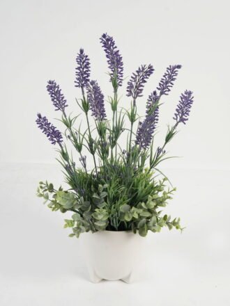 Artificial Flower 20*20*30cm Lavender in ceramic pot GS-03323062 Potted Flowers&Plants 3,000+ sqm showroom with thousands of artificial flowers, plants & trees ready for global sourcing.