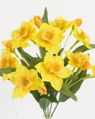 Artificial Flower 21*31CM Narcissus bush*5 GS-16820007-Y1 Single Flowers YeahFlower is one of Chinese leading OEM manufacturers and exporters , supplying the silk flowers, wholesale artificial trees