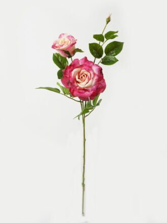 Artificial Flower 23*23*80cm Rose *2 single stem GS-39123015CONTI-R2 Single Flowers 3,000+ sqm showroom with thousands of artificial flowers, plants & trees ready for global sourcing.