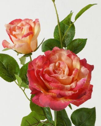 Artificial Flower 23*23*80cm Rose *2 single stem GS-39123015CONTI Single Flowers YeahFlower is one of Chinese leading OEM manufacturers and exporters , supplying the silk flowers, wholesale artificial trees