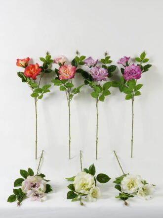 Artificial Flower 23*23*80cm Rose *2 single stem GS-39123016CONTI-R1 Single Flowers 3,000+ sqm showroom with thousands of artificial flowers, plants & trees ready for global sourcing.
