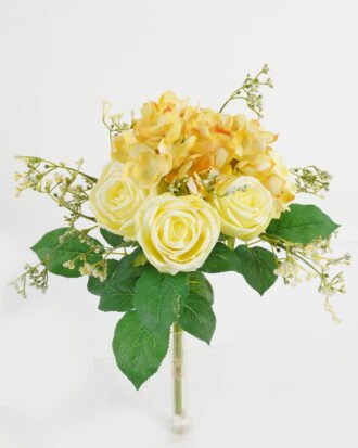 Artificial Flower 38*38*40cm Rose hydrangea *3  bundle GS-27923034-O1 Bouquet 3,000+ sqm showroom with thousands of artificial flowers, plants & trees ready for global sourcing.