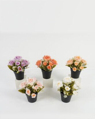Artificial Flower 20*20*19cm Rose in PP pot GS-03323030 Potted Flowers&Plants YeahFlower is one of Chinese leading OEM manufacturers and exporters , supplying the silk flowers, wholesale artificial trees