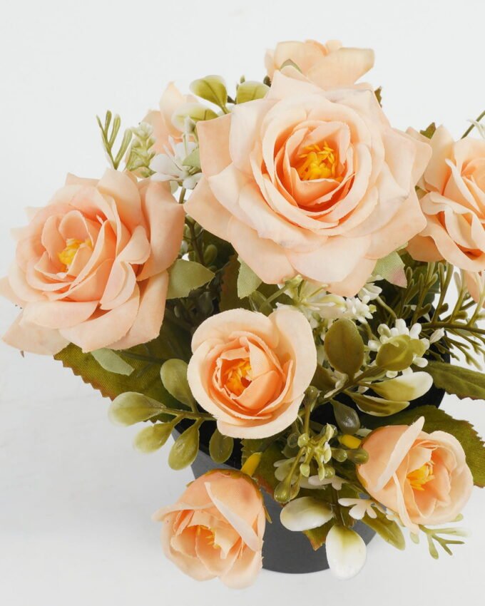 Artificial Flower 20*20*19cm Rose in PP pot GS-03323030 Potted Flowers&Plants YeahFlower is one of Chinese leading OEM manufacturers and exporters , supplying the silk flowers, wholesale artificial trees