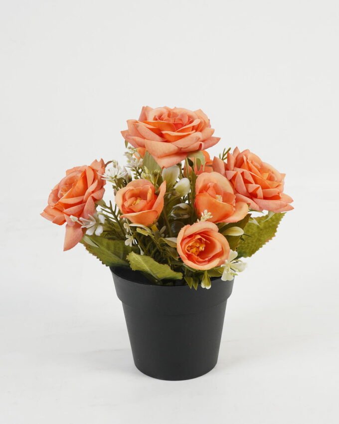 Artificial Flower 20*20*19cm Rose in PP pot GS-03323030 Potted Flowers&Plants YeahFlower is one of Chinese leading OEM manufacturers and exporters , supplying the silk flowers, wholesale artificial trees