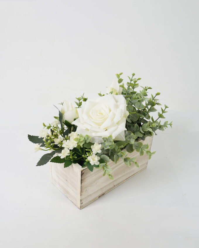 Artificial Flower 24*14*26cm Rose in wooden pot GS-03323020 Potted Flowers&Plants YeahFlower is one of Chinese leading OEM manufacturers and exporters , supplying the silk flowers, wholesale artificial trees