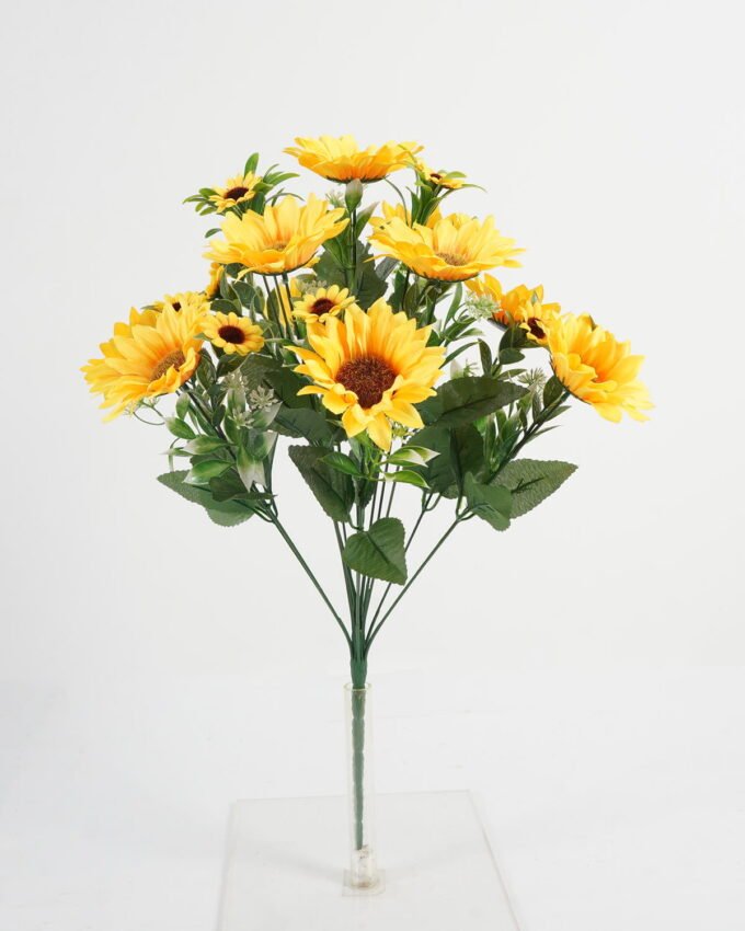 Artificial Flower 25*25*50cm Sunflower *13 bush GS-36623005CONTI Flowers Bush YeahFlower is one of Chinese leading OEM manufacturers and exporters , supplying the silk flowers, wholesale artificial trees