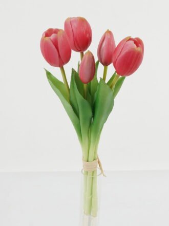 Artificial Flower 15*15*44cm Tulip *5 bundle GS-24523005-O2 Bouquet 3,000+ sqm showroom with thousands of artificial flowers, plants & trees ready for global sourcing.