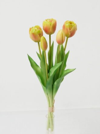 Artificial Flower 15*15*38cm Tulip *5 bundle GS-24523022-O1 Bouquet 3,000+ sqm showroom with thousands of artificial flowers, plants & trees ready for global sourcing.