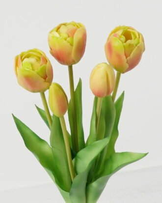 Artificial Flower 15*15*38cm Tulip *5 bundle GS-24523022-G1 Bouquet 3,000+ sqm showroom with thousands of artificial flowers, plants & trees ready for global sourcing.
