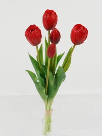 Artificial Flower 15*15*38cm Tulip *5 bundle GS-24523022-O1 Bouquet 3,000+ sqm showroom with thousands of artificial flowers, plants & trees ready for global sourcing.