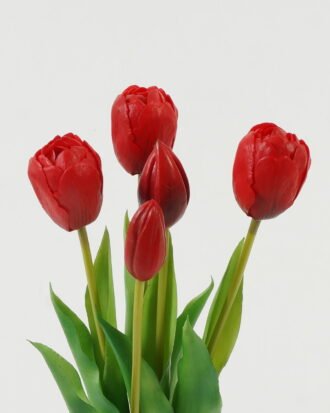 Artificial Flower 15*15*38cm Tulip *5 bundle GS-24523022-R1 Bouquet 3,000+ sqm showroom with thousands of artificial flowers, plants & trees ready for global sourcing.
