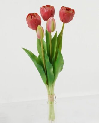 Artificial Flower 15*15*38cm Tulip *5 bundle GS-24523022-R2 Bouquet 3,000+ sqm showroom with thousands of artificial flowers, plants & trees ready for global sourcing.