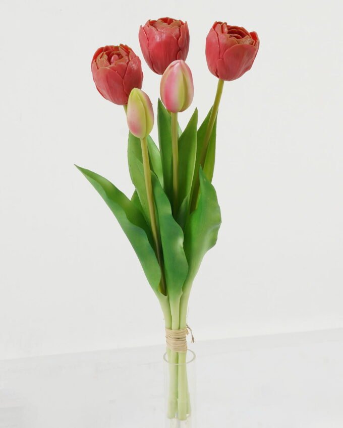 Artificial Flower 15*15*38cm Tulip *5 bundle GS-24523022-R2 Bouquet YeahFlower is one of Chinese leading OEM manufacturers and exporters , supplying the silk flowers, wholesale artificial trees