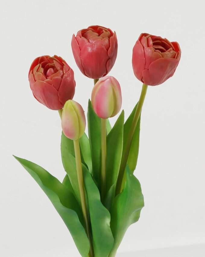 Artificial Flower 15*15*38cm Tulip *5 bundle GS-24523022-R2 Bouquet YeahFlower is one of Chinese leading OEM manufacturers and exporters , supplying the silk flowers, wholesale artificial trees