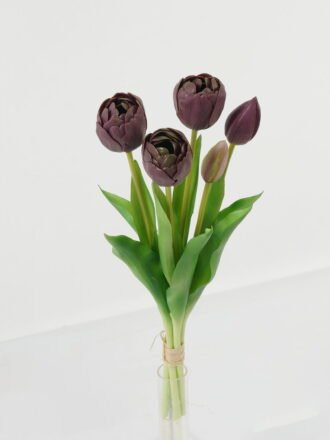 Artificial Flower 15*15*38cm Tulip *5 bundle GS-24523022-R2 Bouquet 3,000+ sqm showroom with thousands of artificial flowers, plants & trees ready for global sourcing.