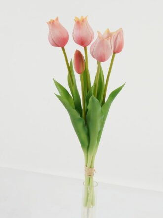 Artificial Flower 12*12*28cm Tulip *5 bundle GS-24523008-R1 Bouquet 3,000+ sqm showroom with thousands of artificial flowers, plants & trees ready for global sourcing.