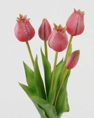 Artificial Flower 15*15*39cm Tulip *5 bush GS-24523013-R2 Bouquet 3,000+ sqm showroom with thousands of artificial flowers, plants & trees ready for global sourcing.
