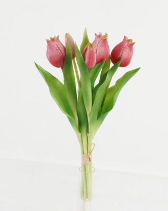 Artificial Flower 15*15*31cm Tulip *5 bush GS-24523014-R2 Bouquet 3,000+ sqm showroom with thousands of artificial flowers, plants & trees ready for global sourcing.