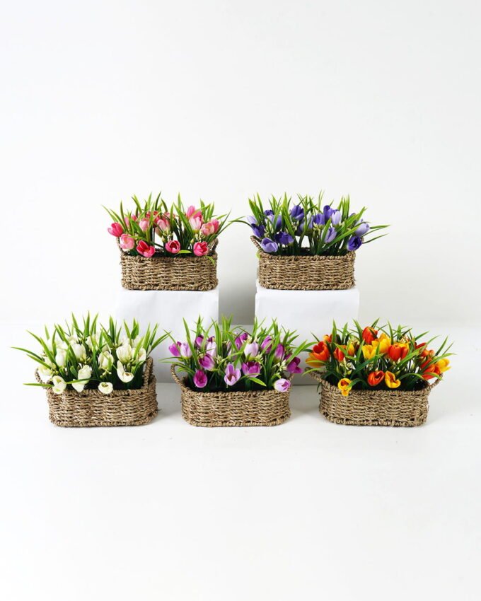 Artificial Flower 25*19*19cm Tulip in Basket GS-03322087 Potted Flowers&Plants YeahFlower is one of Chinese leading OEM manufacturers and exporters , supplying the silk flowers, wholesale artificial trees