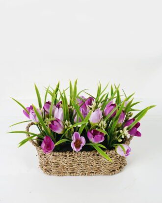 Artificial Flower 25*19*19cm Tulip in Basket GS-03322087 Potted Flowers&Plants YeahFlower is one of Chinese leading OEM manufacturers and exporters , supplying the silk flowers, wholesale artificial trees