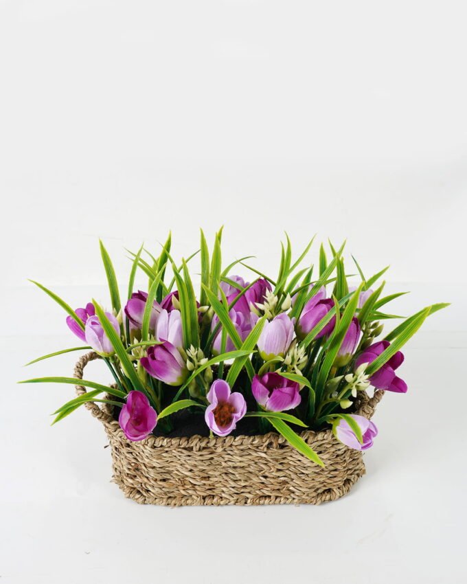 Artificial Flower 25*19*19cm Tulip in Basket GS-03322087 Potted Flowers&Plants YeahFlower is one of Chinese leading OEM manufacturers and exporters , supplying the silk flowers, wholesale artificial trees