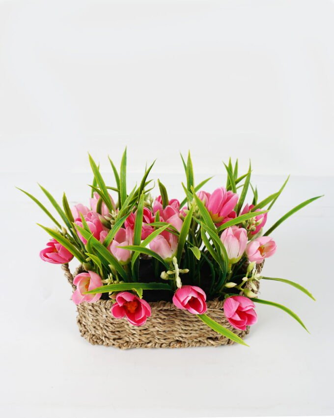 Artificial Flower 25*19*19cm Tulip in Basket GS-03322087 Potted Flowers&Plants YeahFlower is one of Chinese leading OEM manufacturers and exporters , supplying the silk flowers, wholesale artificial trees