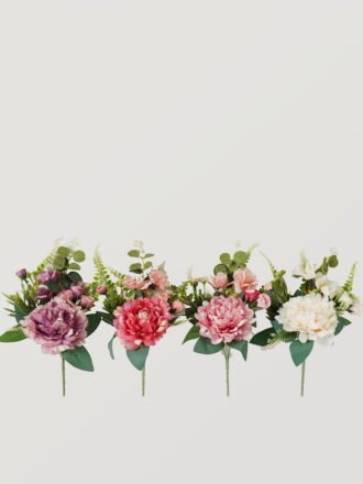 Artificial Flower 20*20*35cm Rose *5 bush GS-59223001CONTI-Z1 Flowers Bush 3,000+ sqm showroom with thousands of artificial flowers, plants & trees ready for global sourcing.
