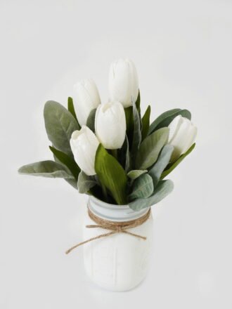 Artificial Flower 20*20*26.5cm tulip in Glass GS-03319201-Y2 Potted Flowers&Plants 3,000+ sqm showroom with thousands of artificial flowers, plants & trees ready for global sourcing.