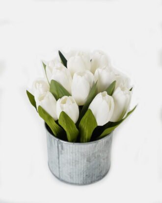 Artificial Flower 14*14*18.5cm tulip in Tin pot GS-03319087-W2 Potted Flowers&Plants YeahFlower is one of Chinese leading OEM manufacturers and exporters , supplying the silk flowers, wholesale artificial trees