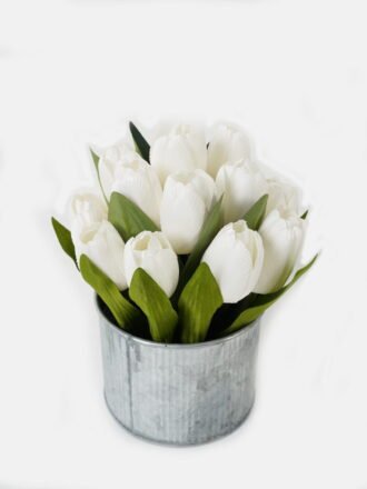 Artificial Flower 35cm Lily*3 in the glass GS-06923004-R1 Potted Flowers&Plants 3,000+ sqm showroom with thousands of artificial flowers, plants & trees ready for global sourcing.