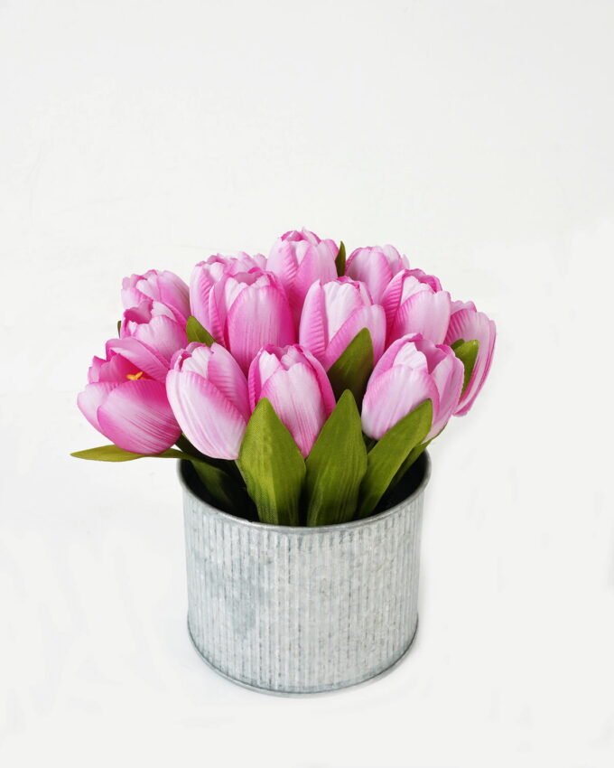 Artificial Flower 14*14*18.5cm tulip in Tin pot GS-03319087-W2 Potted Flowers&Plants YeahFlower is one of Chinese leading OEM manufacturers and exporters , supplying the silk flowers, wholesale artificial trees