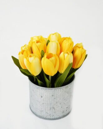 Artificial Flower 14*14*18.5cm tulip in Tin pot GS-03319087-Y1 Potted Flowers&Plants YeahFlower is one of Chinese leading OEM manufacturers and exporters , supplying the silk flowers, wholesale artificial trees