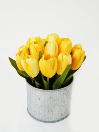Artificial Flower 14*14*18.5cm tulip in Tin pot GS-03319087-W2 Potted Flowers&Plants 3,000+ sqm showroom with thousands of artificial flowers, plants & trees ready for global sourcing.