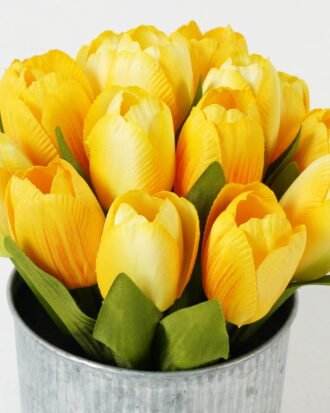 Artificial Flower 14*14*18.5cm tulip in Tin pot GS-03319087-Y1 Potted Flowers&Plants YeahFlower is one of Chinese leading OEM manufacturers and exporters , supplying the silk flowers, wholesale artificial trees