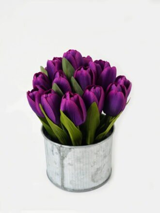Artificial Flower 14*14*18.5cm tulip in Tin pot GS-03319087-Y1 Potted Flowers&Plants 3,000+ sqm showroom with thousands of artificial flowers, plants & trees ready for global sourcing.