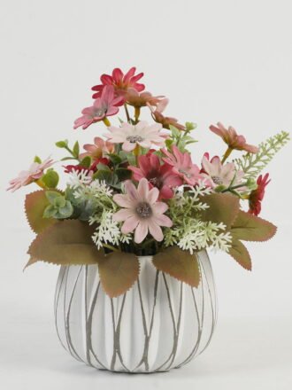 Artificial Table Plants 20*20*19cm Rose hydrangea in cement pot GS-03323050-C1 Potted Flowers&Plants 3,000+ sqm showroom with thousands of artificial flowers, plants & trees ready for global sourcing.