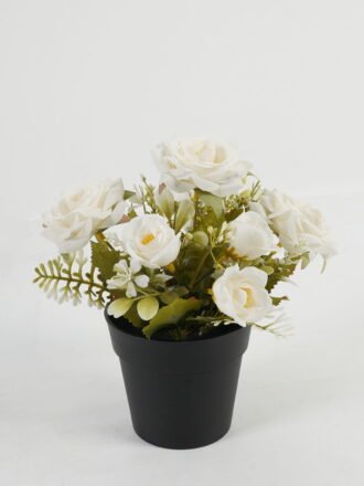 Artificial Table Plants 20*20*19cm Rose hydrangea in PP pot GS-03323031-P1 Potted Flowers&Plants 3,000+ sqm showroom with thousands of artificial flowers, plants & trees ready for global sourcing.