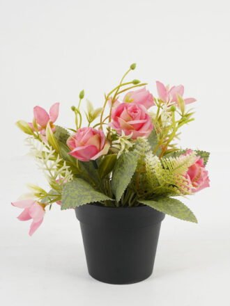 Artificial Table Plants 20*20*19cm Rose hydrangea in PP pot GS-03323031-P1 Potted Flowers&Plants 3,000+ sqm showroom with thousands of artificial flowers, plants & trees ready for global sourcing.