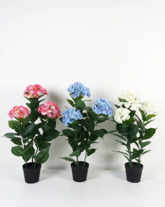 Artificial Tree 30*80cm Hydrangea *4 in PP pot/66 lvs GS-30423066 Tree&Plant 3,000+ sqm showroom with thousands of artificial flowers, plants & trees ready for global sourcing.