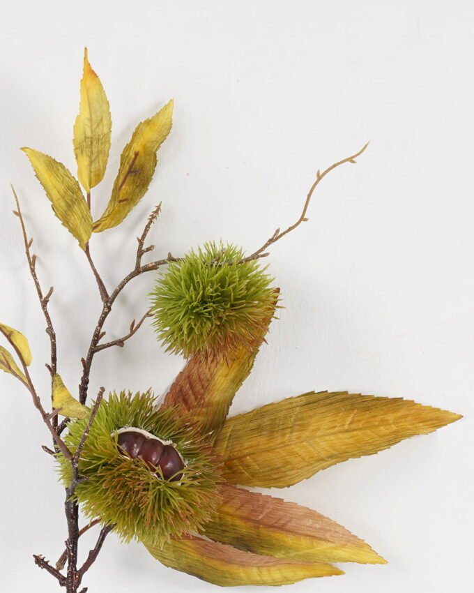 Artificial Branch fruit 18*18*60cm Chinese chestnut single stem/2 fruit GS-63623002 Leaves&Sprays&Foliages YeahFlower is one of Chinese leading OEM manufacturers and exporters , supplying the silk flowers, wholesale artificial trees