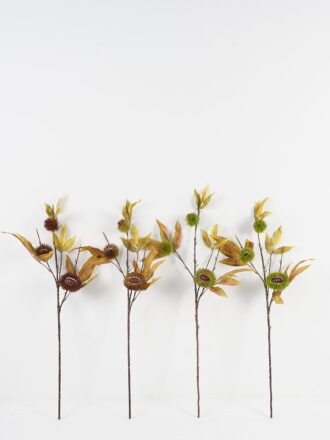 Artificial Branch fruit 18*18*60cm Chinese chestnut single stem/2 fruit GS-63623002-K1 Leaves&Sprays&Foliages 3,000+ sqm showroom with thousands of artificial flowers, plants & trees ready for global sourcing.