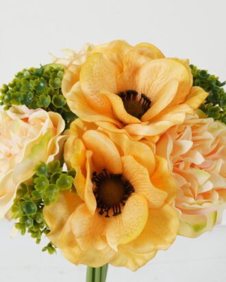Artificial Flower 24cm ROSE&POPPY*9 BOUQUET GS-1680075-C1 Bouquet YeahFlower is one of Chinese leading OEM manufacturers and exporters , supplying the silk flowers, wholesale artificial trees