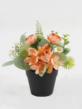 Artificial Flower 20*20*18cm Rose Hydrangea in PP pot GS-03323043-Z1 Potted Flowers&Plants 3,000+ sqm showroom with thousands of artificial flowers, plants & trees ready for global sourcing.