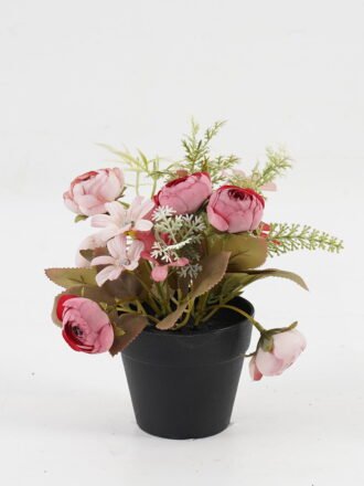 Artificial Flower 17*17*18cm Camellia daisy in PP pot GS-03323047-W1 Potted Flowers&Plants 3,000+ sqm showroom with thousands of artificial flowers, plants & trees ready for global sourcing.