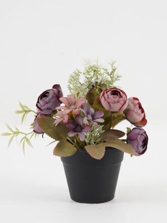 Artificial Flower 20*20*18cm Rose Hydrangea in PP pot GS-03323043-G1 Potted Flowers&Plants 3,000+ sqm showroom with thousands of artificial flowers, plants & trees ready for global sourcing.