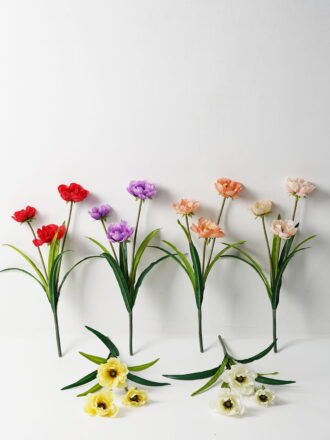 Artificial Flower 36*36*49cm Anemone *3 single stem GS-128J23025CONTI Flowers Bush 3,000+ sqm showroom with thousands of artificial flowers, plants & trees ready for global sourcing.