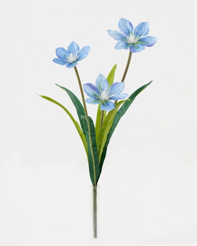 Artificial Flower 34*34*49cm Clematis *3 single stem GS-128J23026CONTI-B1 Flowers Bush YeahFlower is one of Chinese leading OEM manufacturers and exporters , supplying the silk flowers, wholesale artificial trees