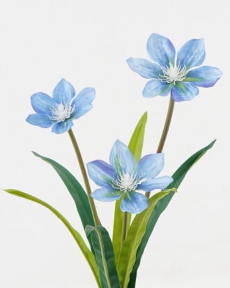 Artificial Flower 34*34*49cm Clematis *3 single stem GS-128J23026CONTI-B1 Flowers Bush 3,000+ sqm showroom with thousands of artificial flowers, plants & trees ready for global sourcing.